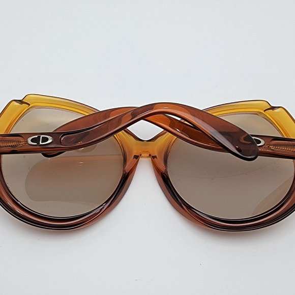 Christian Dior D11 Yellow Gradient Frame Grey Lens Vintage Oversized Sunglasses main image 5